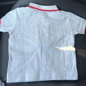 Burberry 12-18 Month White Zip Up with Red Trim